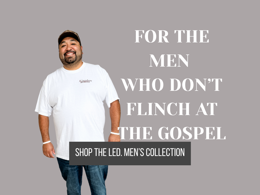 Faith-based men’s Christian T-shirt collection banner – Preach The Word and Kingdom Minded design