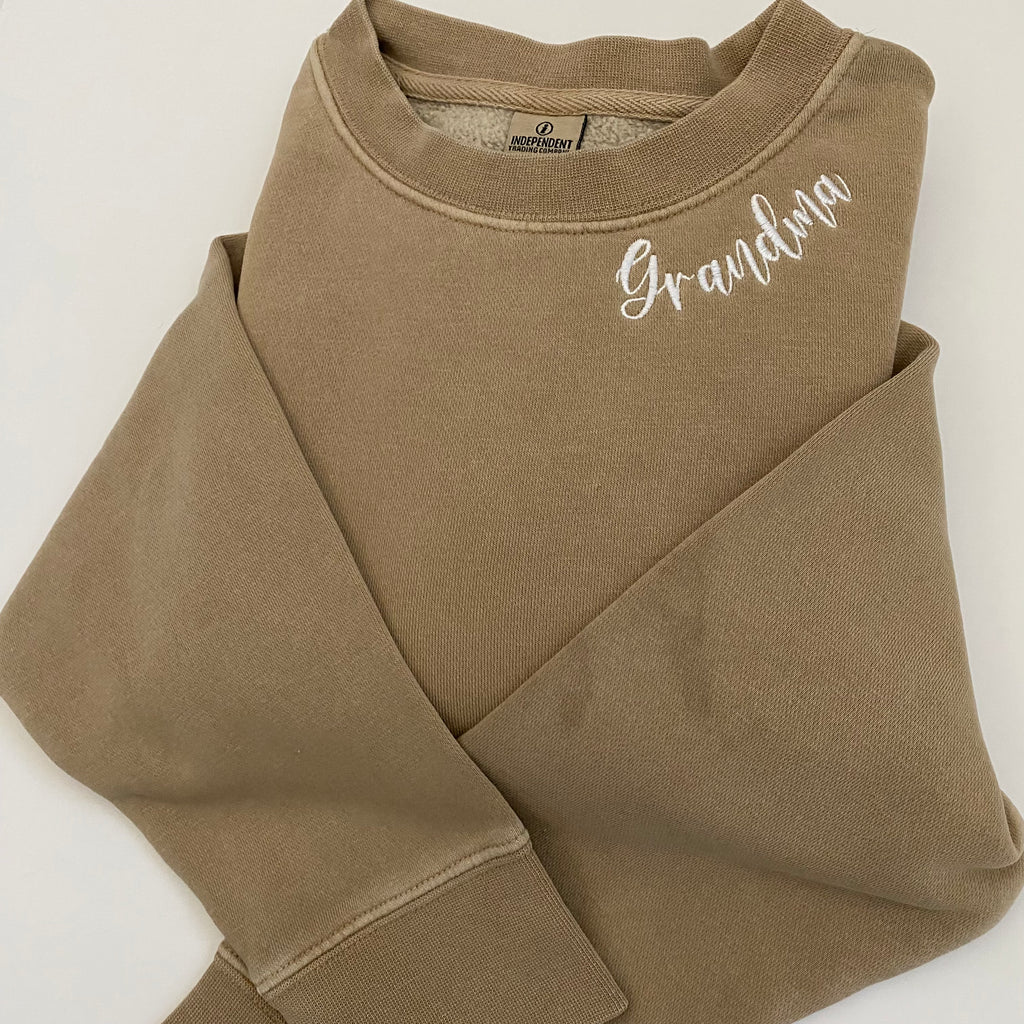 Embroidered Grandma Sweatshirt Be You Clothing Company